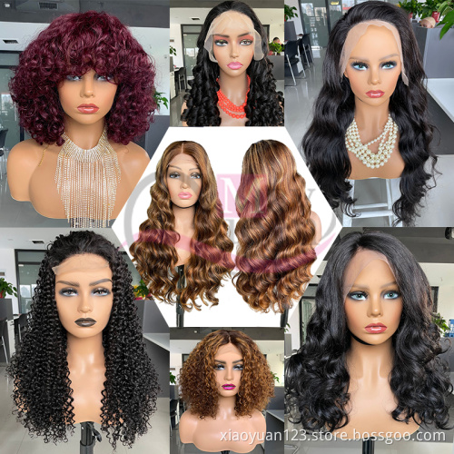 Mayqueen Wholesale Transparent HD Lace Silky Straight Human Hair Lace Frontal Wigs For Black Women Brazilian Virgin Hair wig